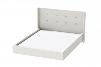 Кровать Шарм (арт.021), настил, экокожа Sontex Milk (Диал) в Сысерти - sysert.mebel-e96.ru