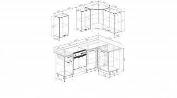Кухонный гарнитур угловой Изумруд 2000х1200 в Сысерти - sysert.mebel-e96.ru