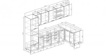 Угловой кухонный гарнитур Антрацит 3200х1400 мм в Сысерти - sysert.mebel-e96.ru