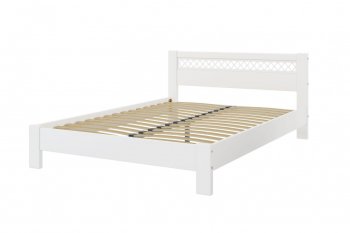 Кровать из массива Шейла белый античный (БМ) в Сысерти - sysert.mebel-e96.ru