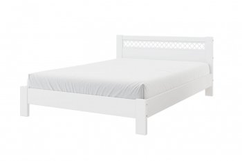 Кровать из массива Шейла белый античный (БМ) в Сысерти - sysert.mebel-e96.ru