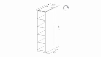 Шкаф-пенал ШиК-1 ( Уголок Школьника 2) в Сысерти - sysert.mebel-e96.ru