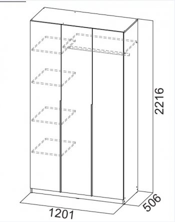 Шкаф 1200 мм ШК-5 графит (СВ) в Сысерти - sysert.mebel-e96.ru