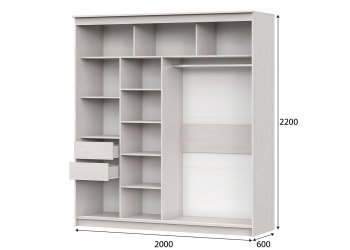 Шкаф-купе 2000 мм №19 (СВ) в Сысерти - sysert.mebel-e96.ru