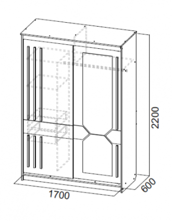 Шкаф-купе №25 1700 мм (СВ) в Сысерти - sysert.mebel-e96.ru