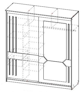 Шкаф-купе № 25 2000 мм (СВ) в Сысерти - sysert.mebel-e96.ru