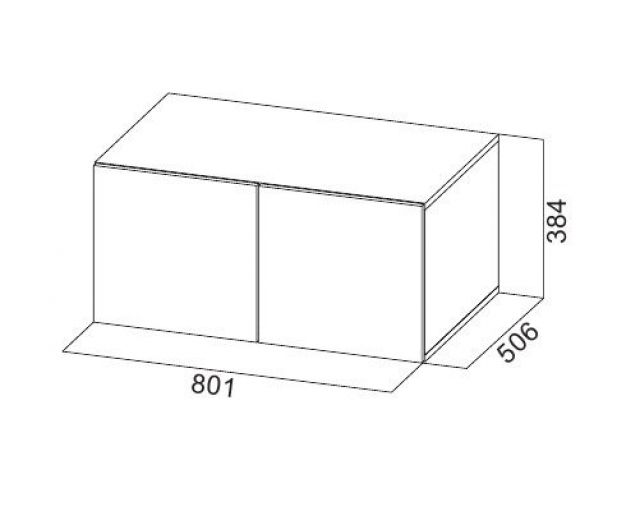 Шкаф 800 мм ШК-5 с антресолью белый (СВ) в Сысерти - sysert.mebel-e96.ru