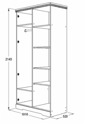 Шкаф 1000 мм для одежды и белья Ольга-12 МДФ в Сысерти - sysert.mebel-e96.ru