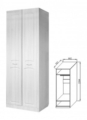 Шкаф 2-х дверный для платья и белья Ева-10 в Сысерти - sysert.mebel-e96.ru | фото