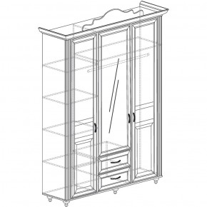 Шкаф 3-дверный Алиса 563 (Яна) в Сысерти - sysert.mebel-e96.ru