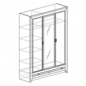 Шкаф 3-дверный Фьорд 150 (Яна) в Сысерти - sysert.mebel-e96.ru