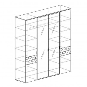 Шкаф 4-дверный Дели 79 (Яна) в Сысерти - sysert.mebel-e96.ru