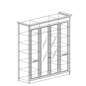 Шкаф 4-дверный с зеркалом Адель 457 (Яна) в Сысерти - sysert.mebel-e96.ru