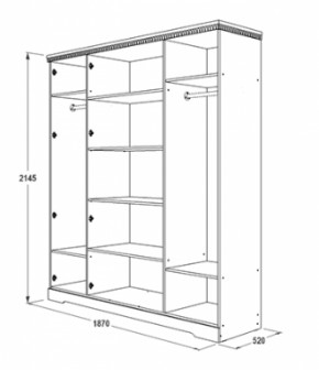 Шкаф 1800 мм для одежды и белья Ольга-12 ЛДСП в Сысерти - sysert.mebel-e96.ru