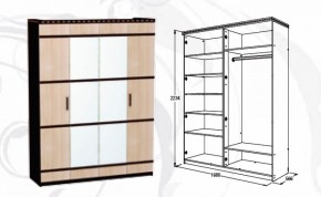 Шкаф 1680 мм 4-х дверный Ольга-13 в Сысерти - sysert.mebel-e96.ru