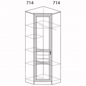 Шкаф для одежды угловой Лира 57 (Яна) в Сысерти - sysert.mebel-e96.ru