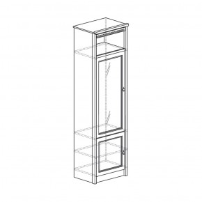 Шкаф для посуды Лючия 185 дуб оксфорд серый (Яна) в Сысерти - sysert.mebel-e96.ru