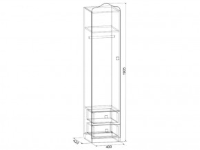 Шкаф комбинированный с ящиками 1 ств. Амели (Амели) в Сысерти - sysert.mebel-e96.ru