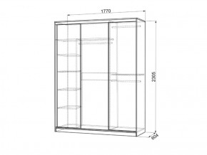 Шкаф-купе Бассо 7-600 07 (полки слева) в Сысерти - sysert.mebel-e96.ru