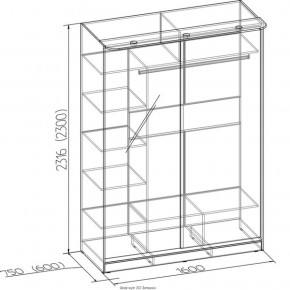 Шкаф-купе Домашний 1600 дуб сонома в Сысерти - sysert.mebel-e96.ru