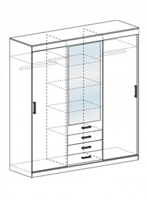 Шкаф-купе Лидер-3М 1700 мм (СтендМ) в Сысерти - sysert.mebel-e96.ru