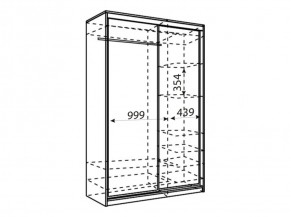 Шкаф-купе Рене 1500 вариант 1 (ЛДСП/ЛДСП) в Сысерти - sysert.mebel-e96.ru