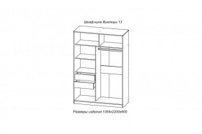 Шкаф-купе ВИКТОРИ-13 Анкор темный в Сысерти - sysert.mebel-e96.ru