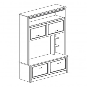 Шкаф многоцелевой Лючия 188 дуб оксфорд серый (Яна) в Сысерти - sysert.mebel-e96.ru