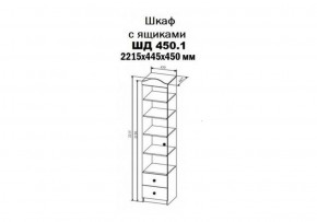 Шкаф-пенал KI-KI 450 мм, ШД450.1 (ДСВ) в Сысерти - sysert.mebel-e96.ru