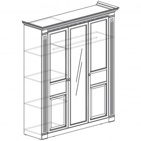 Шкаф трехдверный Лючия 180 дуб оксфорд (Яна) в Сысерти - sysert.mebel-e96.ru