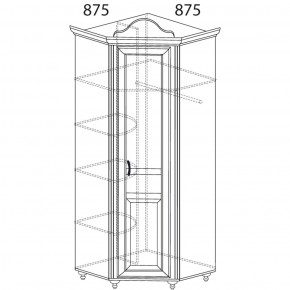 Шкаф угловой Алиса 562 (Яна) в Сысерти - sysert.mebel-e96.ru