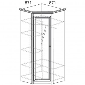 Шкаф угловой Флоренция 641 (Яна) в Сысерти - sysert.mebel-e96.ru