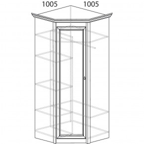 Шкаф угловой Флоренция 662 фасад глухой (Яна) в Сысерти - sysert.mebel-e96.ru