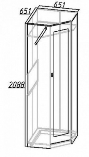 Шкаф угловой Комфорт 1 в Сысерти - sysert.mebel-e96.ru