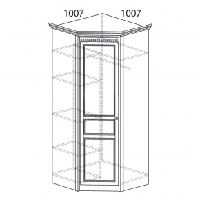 Шкаф угловой Лючия 183 дуб оксфорд (Яна) в Сысерти - sysert.mebel-e96.ru