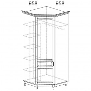 Шкаф угловой Прованс 418 (Яна) в Сысерти - sysert.mebel-e96.ru