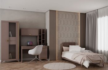 Кровать Сиде 900 мм Мокко (рогожка) (СБК) в Сысерти - sysert.mebel-e96.ru