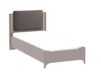 Кровать Сиде 900 мм Мокко (велюр) (СБК) в Сысерти - sysert.mebel-e96.ru