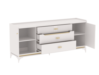 Комод широкий Сиде Белый (СБК) в Сысерти - sysert.mebel-e96.ru