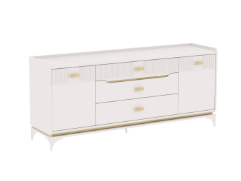 Комод широкий Сиде Белый (СБК) в Сысерти - sysert.mebel-e96.ru