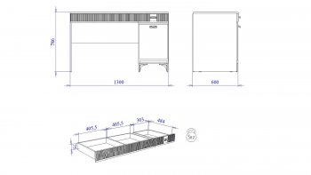 Стол письменный с надстройкой Сиде Белый (СБК) в Сысерти - sysert.mebel-e96.ru