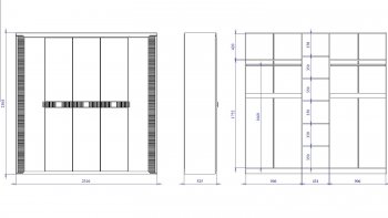 Шкаф 2300 мм 5-дверный NEW Сиде Белый (СБК) в Сысерти - sysert.mebel-e96.ru
