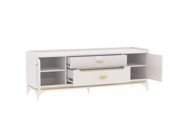 Тумба ТВ Сиде, Белый (СБК) в Сысерти - sysert.mebel-e96.ru