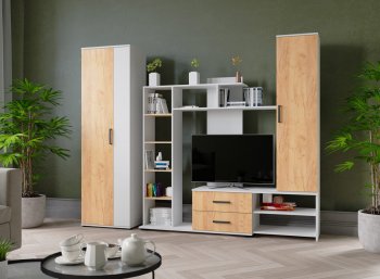 Стенка Сидней-1 + шкаф (Микон) в Сысерти - sysert.mebel-e96.ru