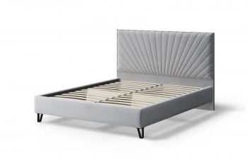Кровать Сильвия мягкая Stone (серый), 1600 (МЛК) в Сысерти - sysert.mebel-e96.ru