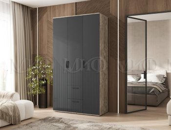 Шкаф 1200 мм Сильвия, дуб юкон/графит (Миф) в Сысерти - sysert.mebel-e96.ru