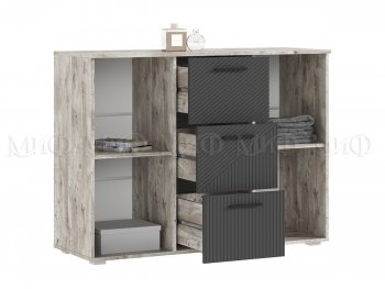 Комод Сильвия, дуб юкон/графит (Миф) в Сысерти - sysert.mebel-e96.ru