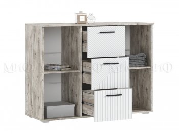 Комод Сильвия, дуб юкон/белый (Миф) в Сысерти - sysert.mebel-e96.ru