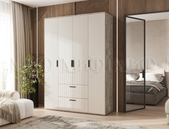 Шкаф 1600 мм Сильвия, дуб юкон/кашемир (Миф) в Сысерти - sysert.mebel-e96.ru