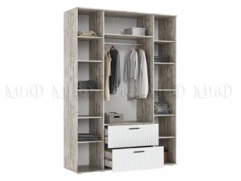 Шкаф 1600 мм Сильвия, дуб юкон/белый (Миф) в Сысерти - sysert.mebel-e96.ru